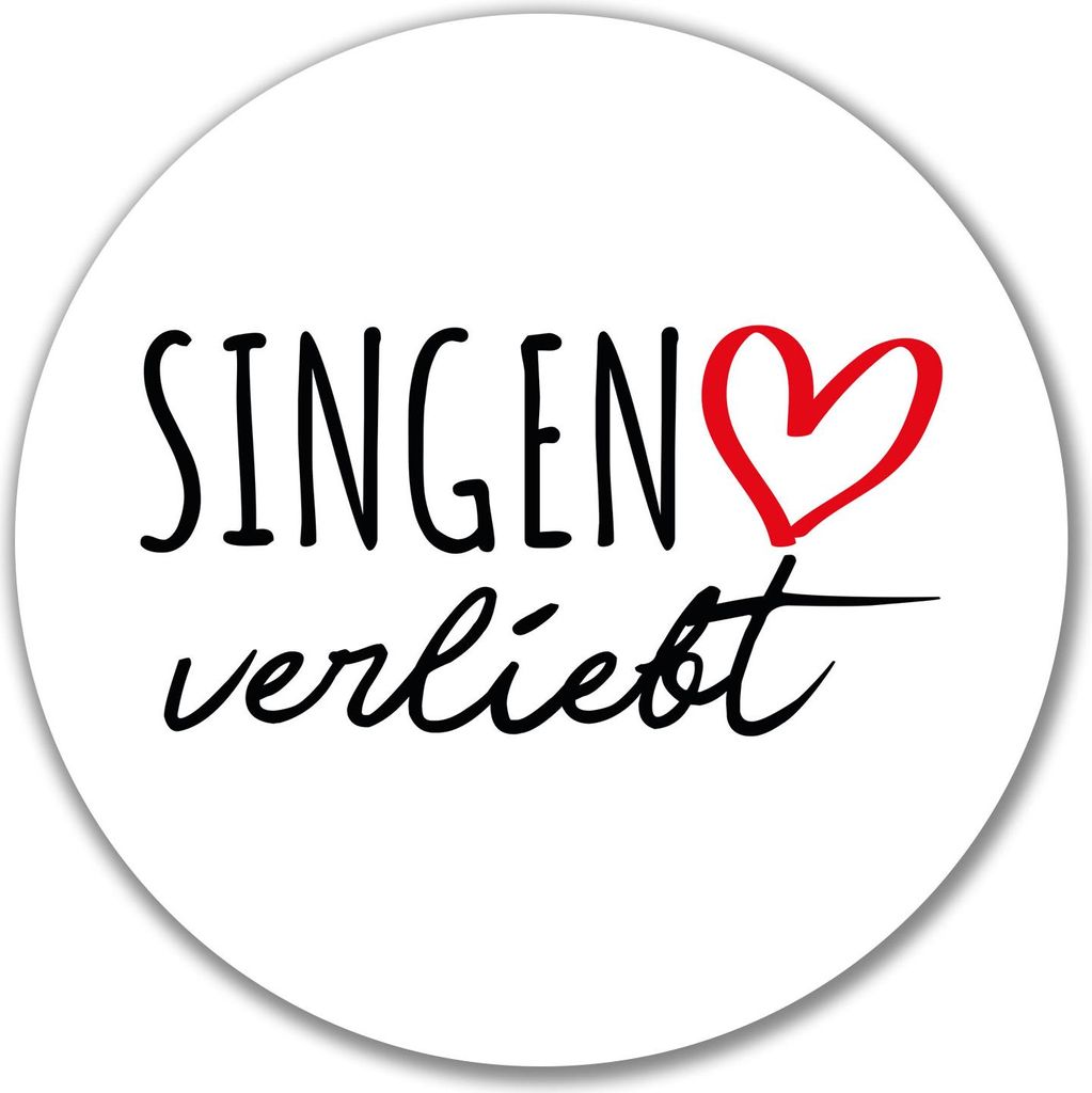Huuraa Aufkleber Singen (Hohentwiel) verliebt 10cm rund Sticker Geschenkidee