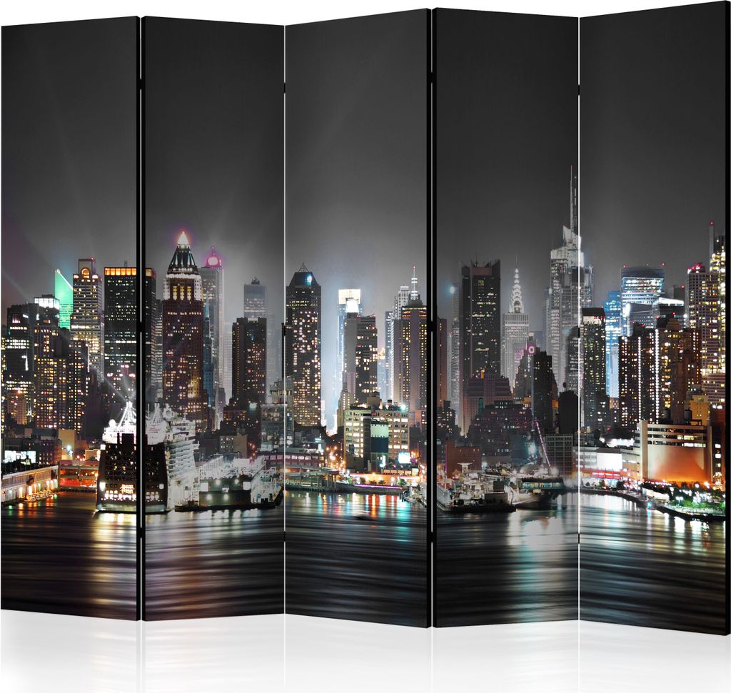 Neuheit! Dekorativer Paravent Raumteiler Trennwand Foto-Paravent Spanische Wand XXL New York Stadt 225x172 cm d-B-0034-z-c