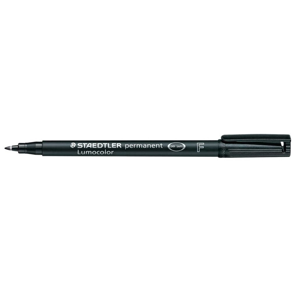 STAEDTLER Folienstift Lumocolor perm F schwarz 10 Stück Produktbild 