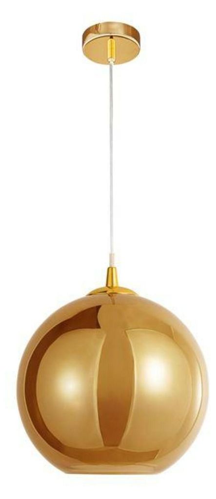 NOVA LUCE Hängeleuchte NAZIO, goldfarbenes Glas mit verchromtem Aluminium-Farbverlauf, E27, 1x12W, 230V, IP20 (ohne Leuchtmittel), 9080252