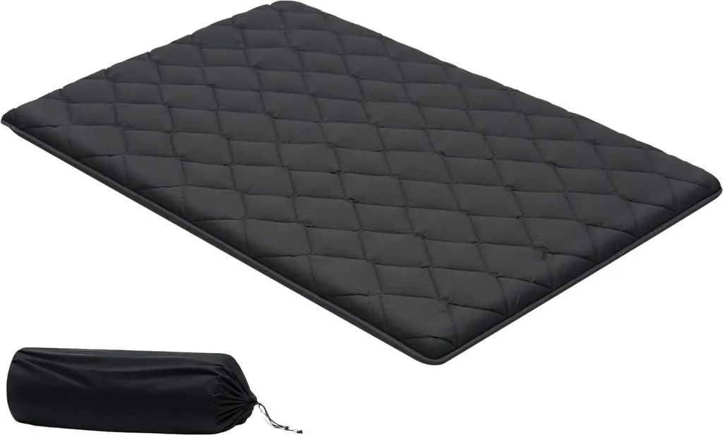 Matelas de Méditation et Yoga Tatami Pliable Grand Format 137x203cm Noir