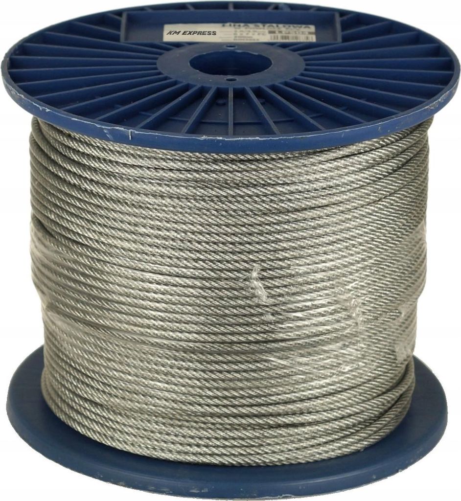 Stahlseil FEINZ 4 mm - PVC-Ummantelung - 200 m Rolle - Hochbelastbar - 539 kg Zugkraft