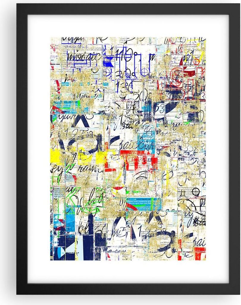 Gerahmtes Poster - Schwarzer Rahmen - Straße Graffiti Wand Wandmalerei - 30x40 cm - Wand Bild - Wanddeko - Wandbilder - Wandposter - Bilderrahmen ...