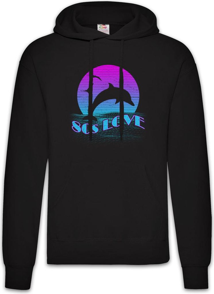Urban Backwoods 80s Love, Herren Hoodie, Farbe: Schwarz, Größe: M