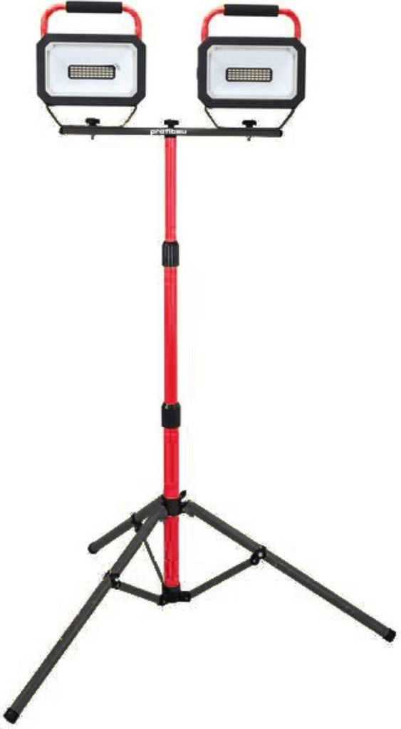 2 X LED-Baustrahler auf Stativ 23 W / 2.000 lm je Strahler