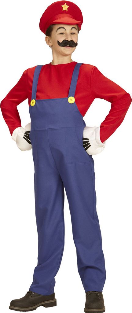 Super Klempner – Gr.  104-164cm Jungen Helden Kostüm L - Produktbild 