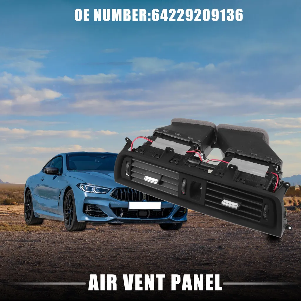 Sortie d'Air Centrale BMW 528i - Panneau de Ventilation Noir de Rechange