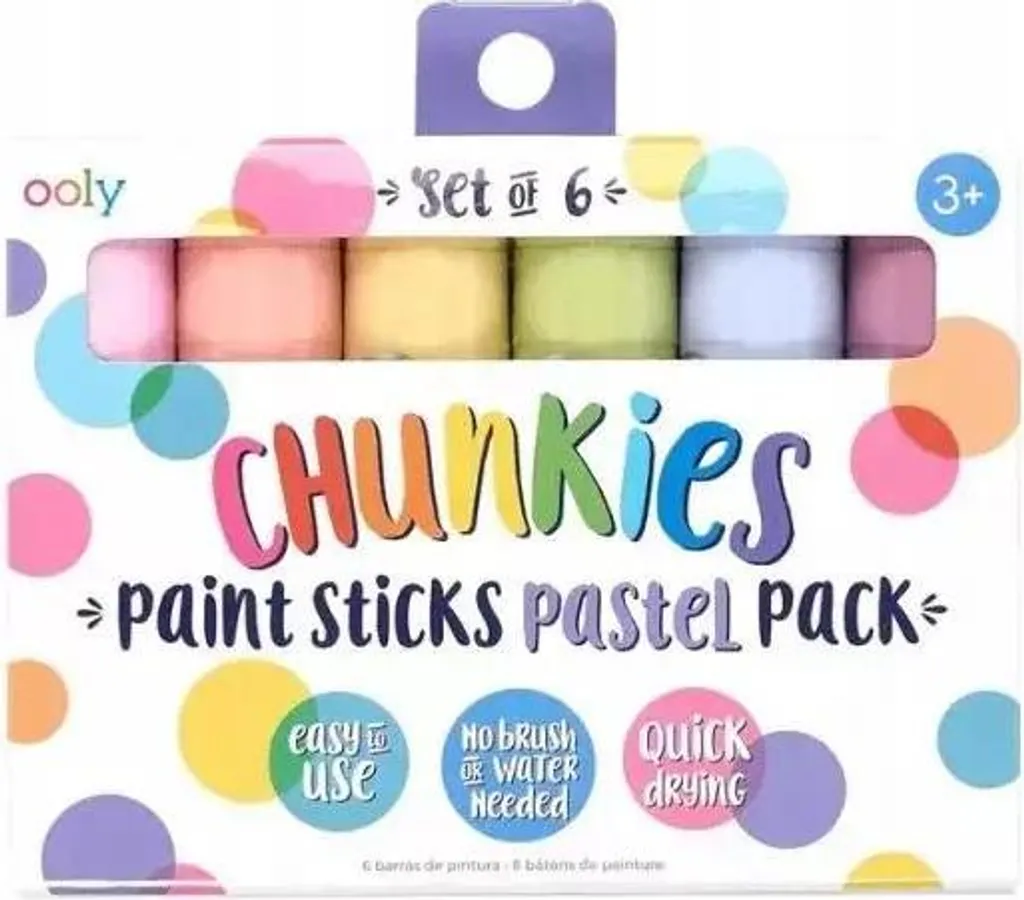 Pastelli a Tempera Chunkies Ooly - 6 Colori Pastello per Bambini