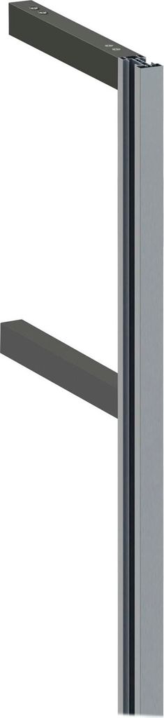 Volpato Wandanbindung mitte 170mm passend zu Stili Regalsystem, Aluminium schwarz eloxiert