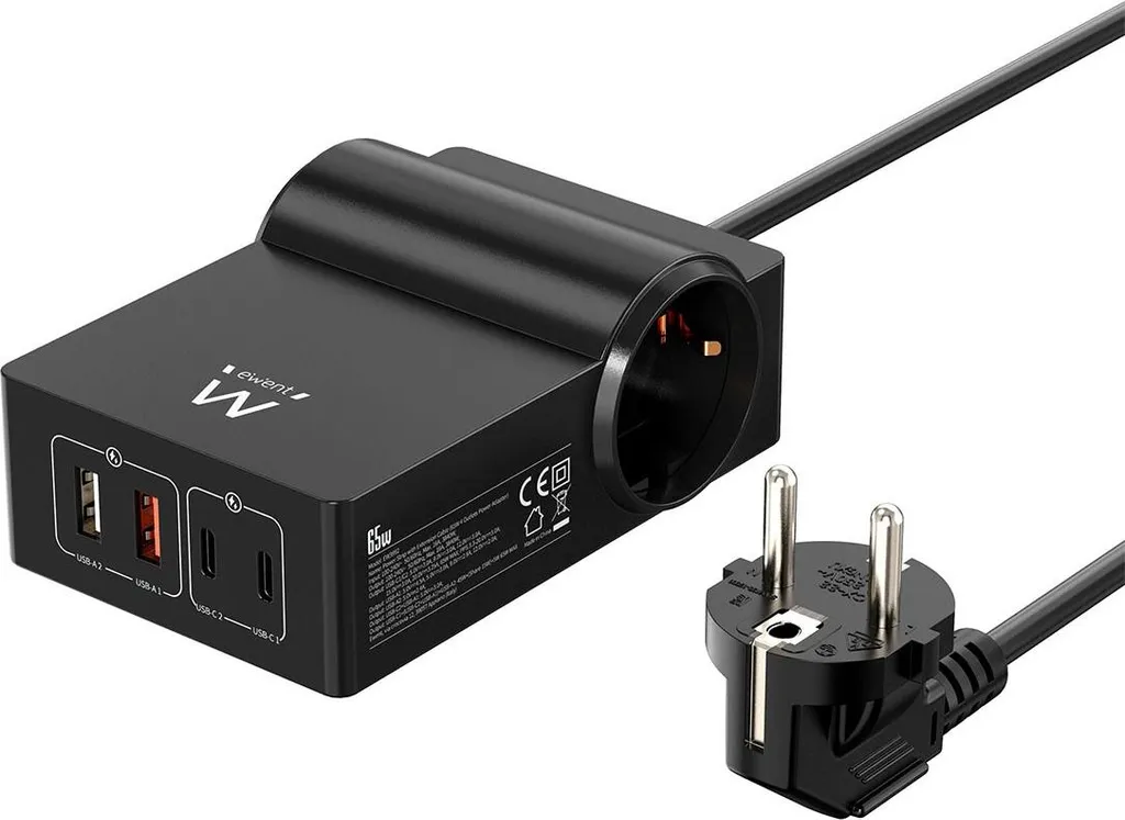 Chargeur USB GaN 65W Ewent : la solution compacte pour voyager léger