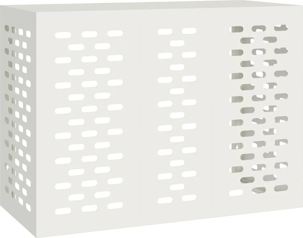 Couverture pour climatiseur Blanc 110x50x80 cm en Acier DesignMöbel