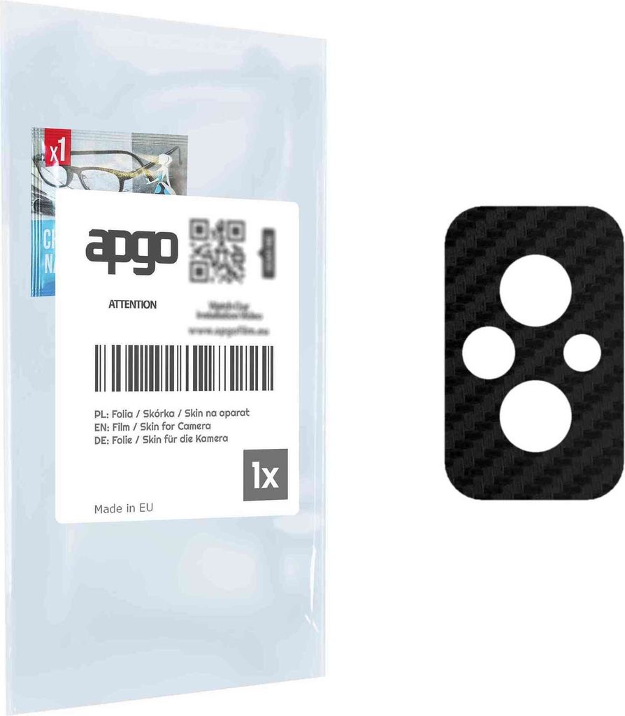 apgo Objektivschutz-Folie, Kameraschutz kompatibel mit Xiaomi Redmi 11 Prime 4G, Carbon-Imitation, Rückseite Schutzfolie für Kamera-Insel, Hinten...