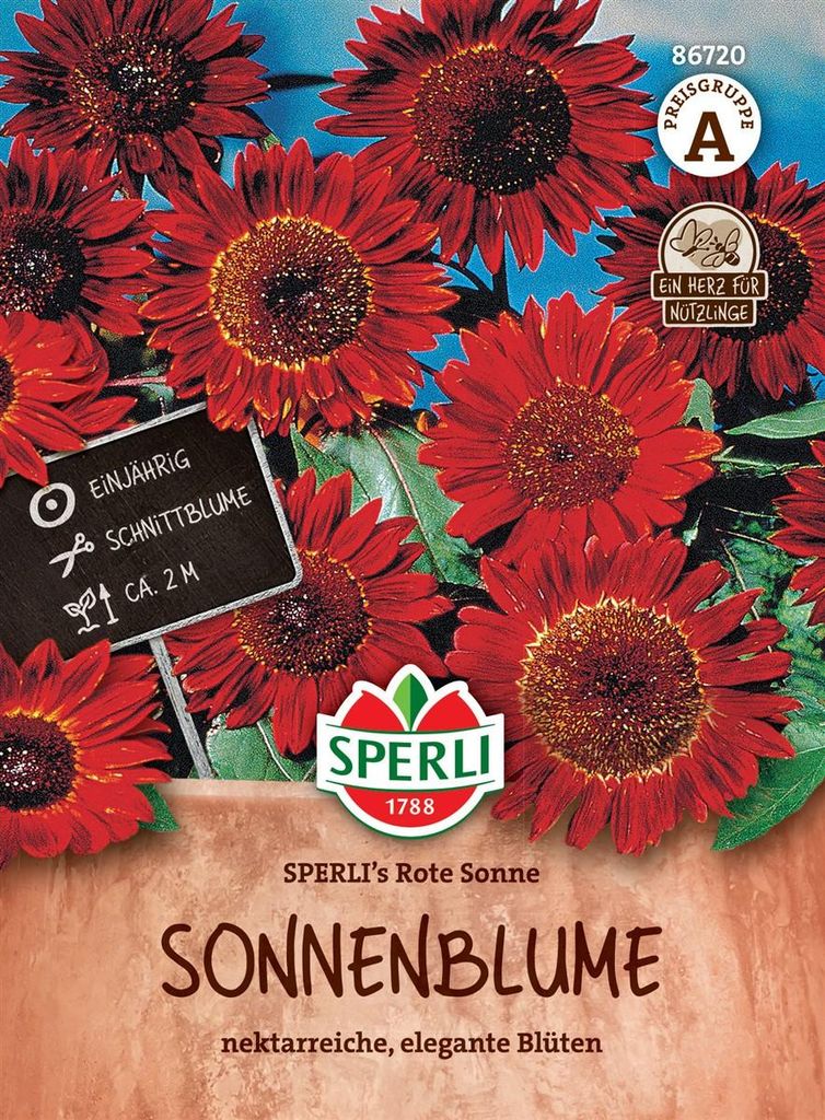 SPERLI Sonnenblumensamen Rote Sonne Helianthus annuus 30 Produktbild 