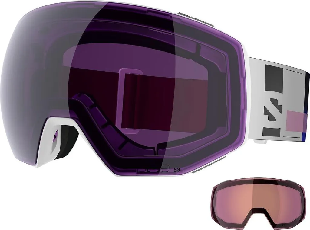 Salomon Radium Prime Sigma Masque de ski blanc pour le ski et freeride