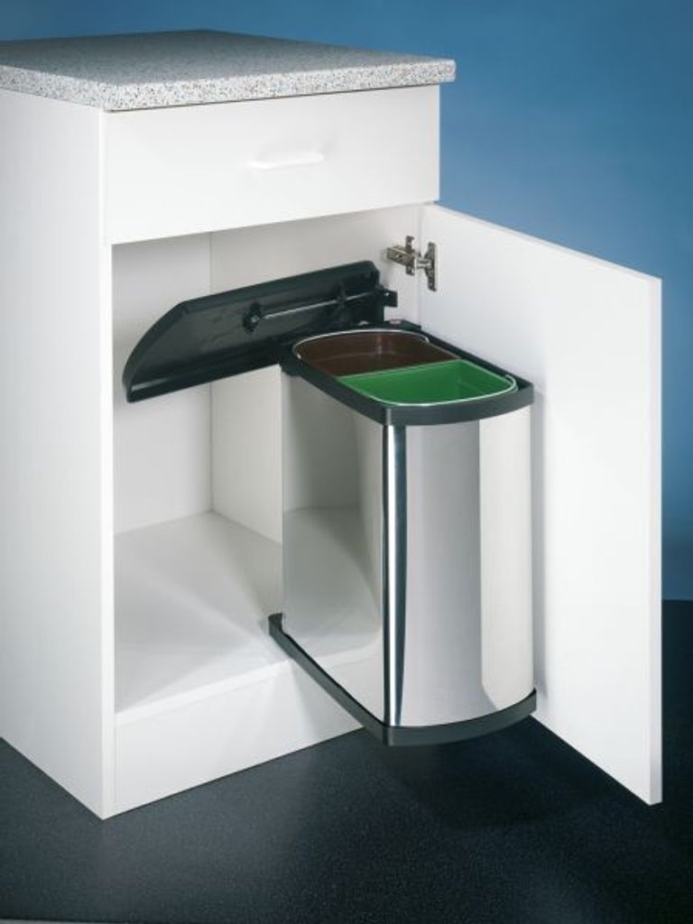 Hailo Duo 3416. Abfallsammler, Edelstahl.  - Mülleimer Produktbild 