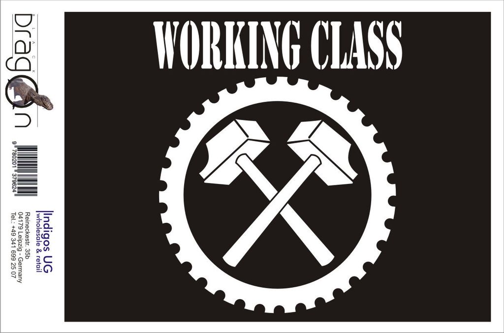 Aufkleber / Autoaufkleber - JDM / Die cut / Auto / OEM - Working class - 210x210mm silber - Heckscheibe / Heckscheibenaufkleber
