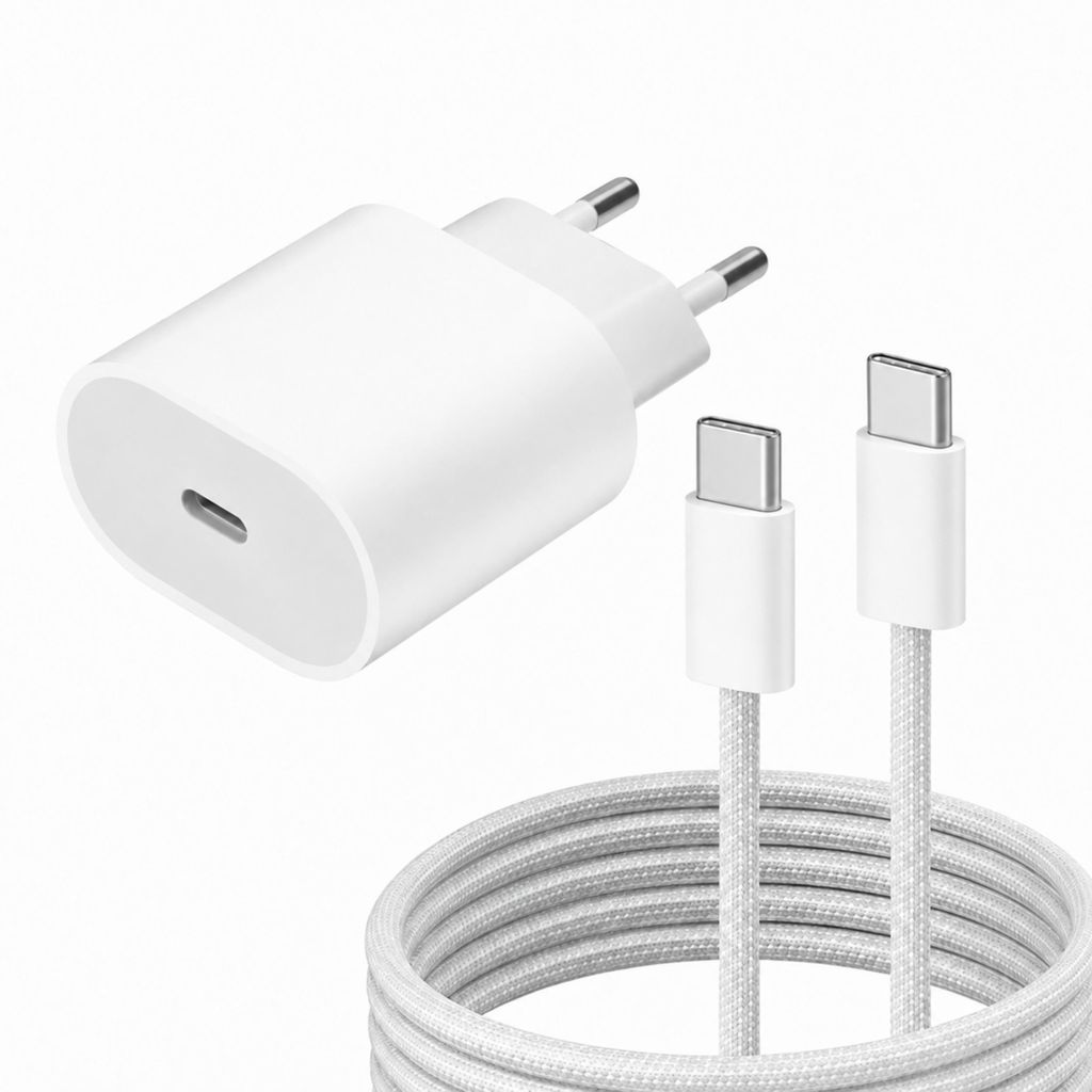 iPhone USB-C Ladegerät 20W Schnellladegerät mit USB-C Kabel Produktbild 