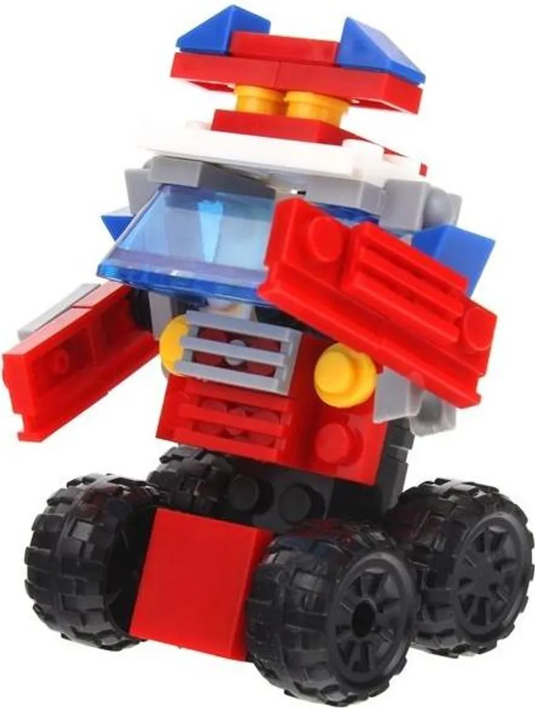 Jouet de construction pompier transformable 4 en 1 avec bras articulé