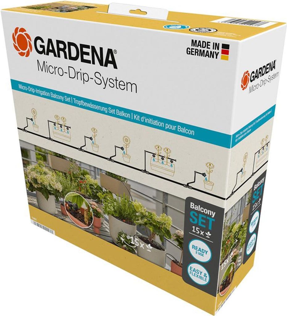 Gardena Micro-Drip-System Set Balkon (15 Pflanzen) Produktbild 