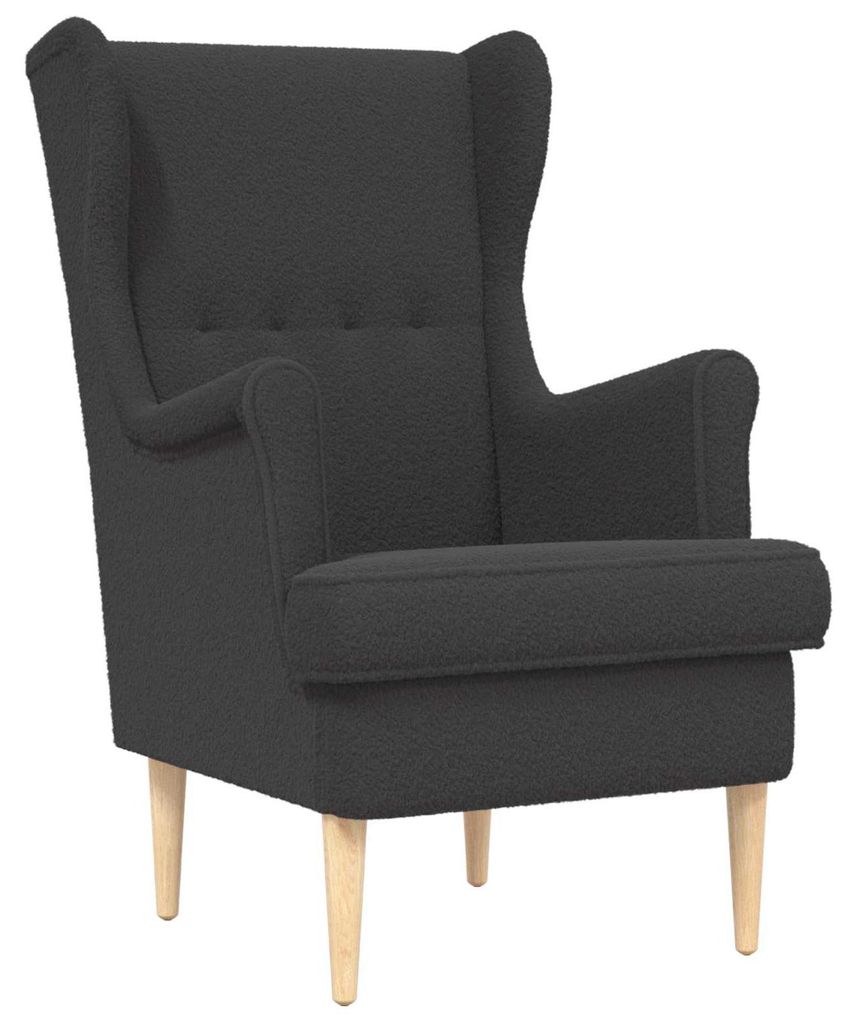 vidaXL Sessel Dunkelgrau Bouclé