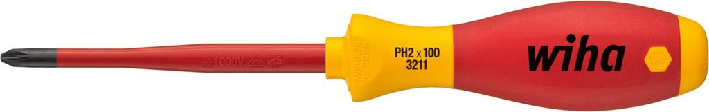 Wiha Schraubendreher PH1 80mm SoftFinish electric slimFix 10136