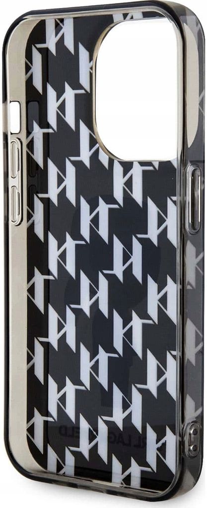 Karl Lagerfeld Monogram Icon Etui Für Iphone 15 Pro - Schwarz
