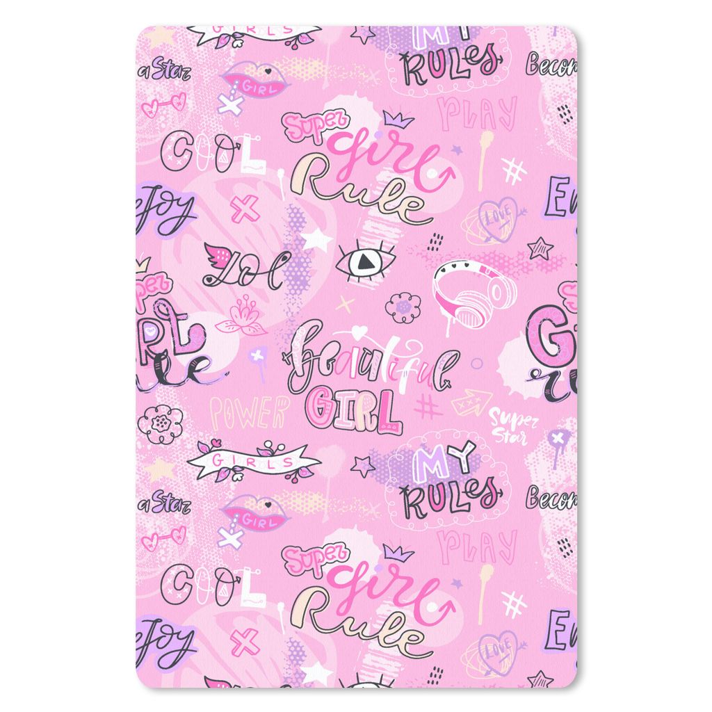 MuchoWow Mauspad Mousepad Mädchen - Teenager - Rosa - Zitate - Muster 18x27 cm - Mousepads - Maus Mat - Pad - Mausunterlage