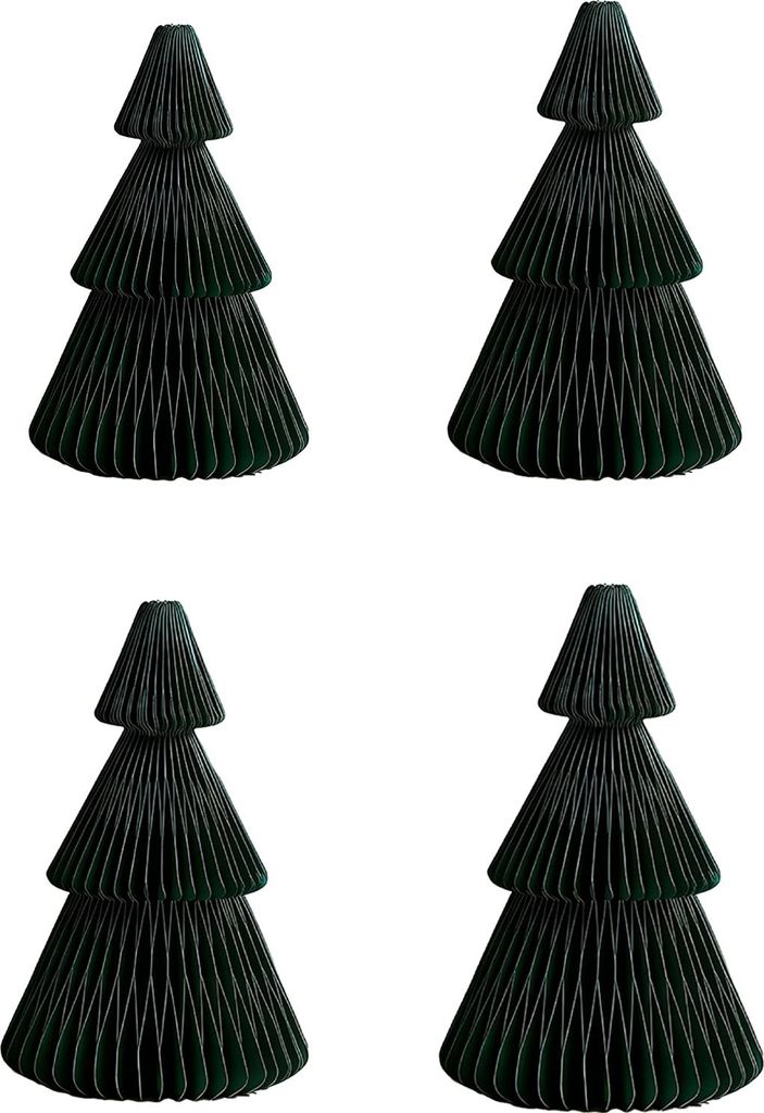 3/4-teiliges Set Weihnachtsbaumschmuck, einfach zusammenzubauen, geometrischer Origami-Weihnachtsbaum, festliche Weihnachtsdekoration