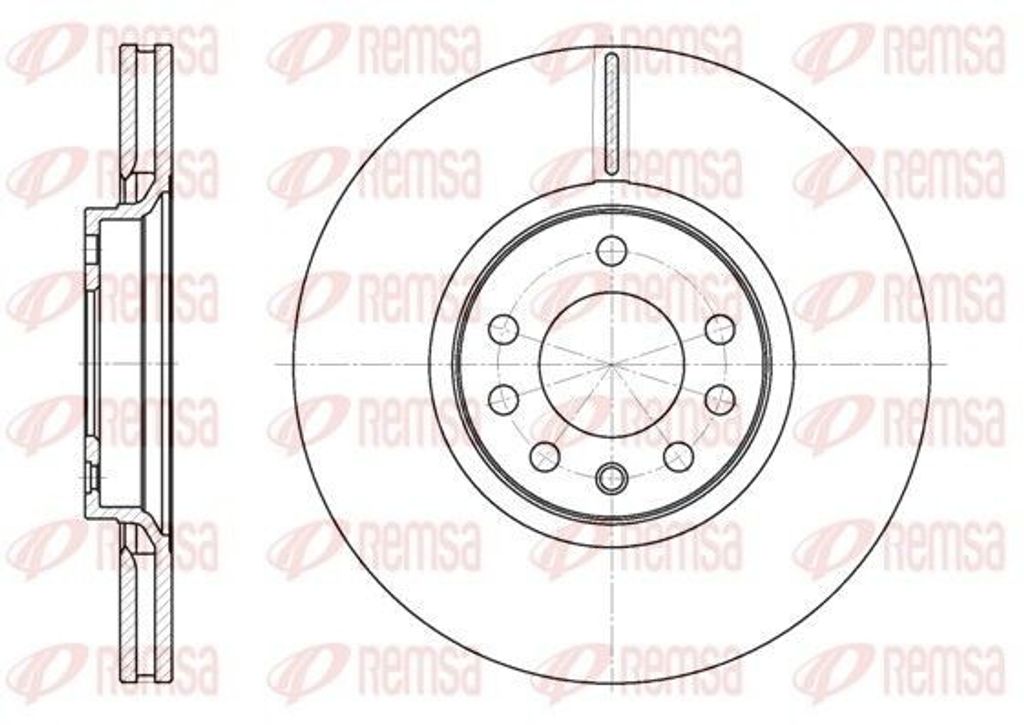 2x REMSA Bremsscheibe 6729.10 vorne für OPEL Corsa D Produktbild 