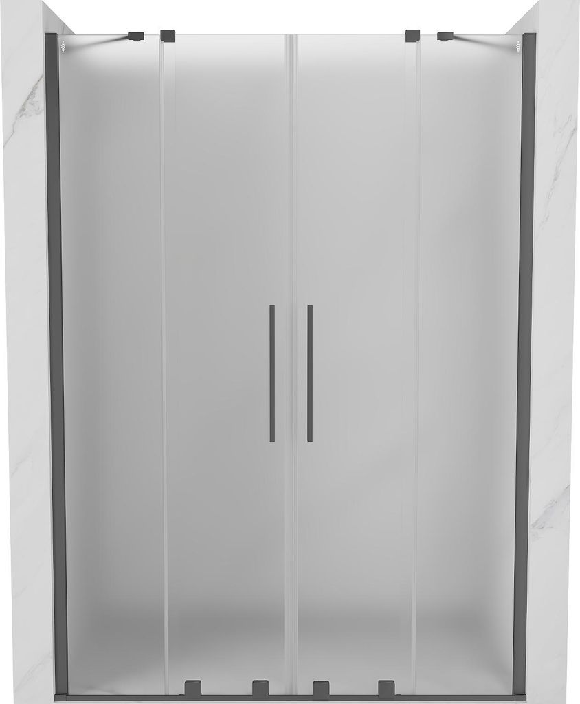 Mexen Velar Duo Schiebetüren 150 cm, matt, gun metal - 871-150-000-32-95