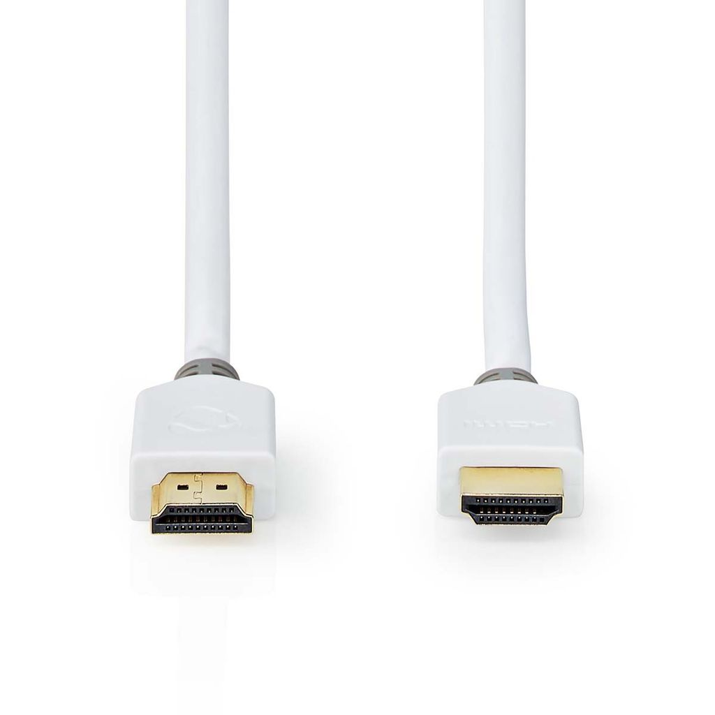 Nedis High Speed HDMI Kabel mit Ethernet - HDMI Stecker - HDMI Stecker - 4K@60Hz - ARC - 18 Gbps - 1.50 m - Rund - PVC - Weiss - Box