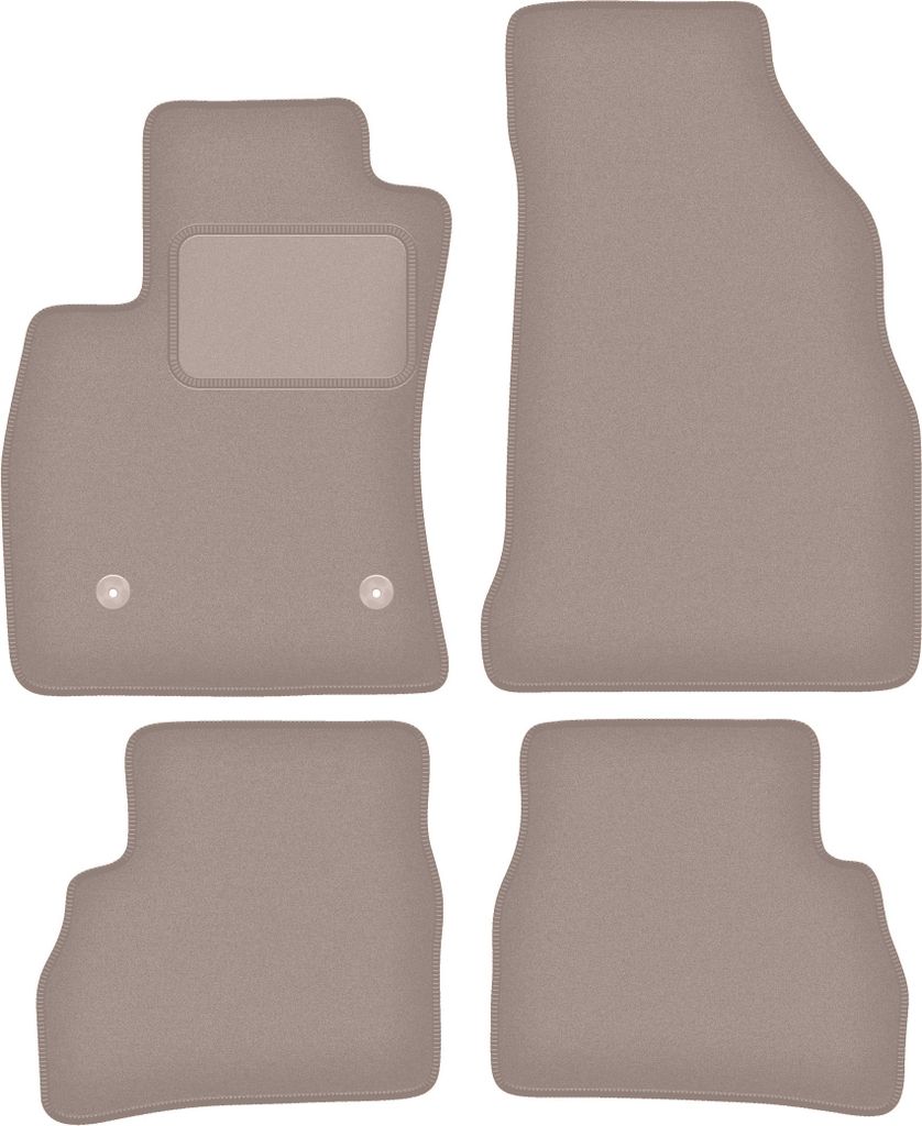 Velours-Autoteppiche für: Fiat Doblo III Kombivan (2021-) Beige