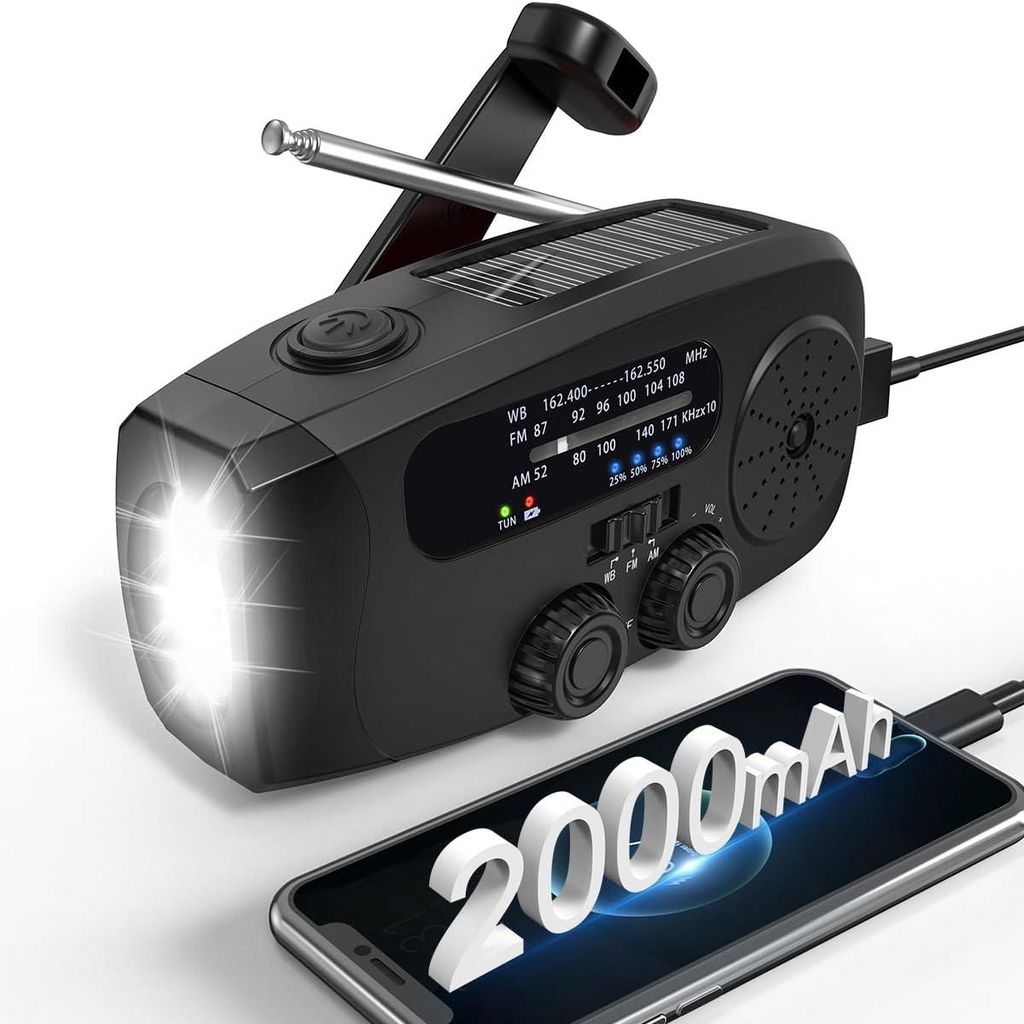 Aufgerüstete Version Solar Radio, Kurbelradio mit Produktbild 