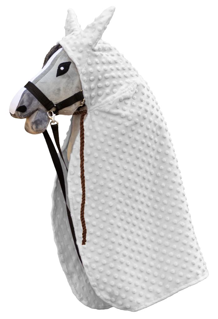 Skippi Cape für Steckenpferd - Grau - Lange Decke - Barding