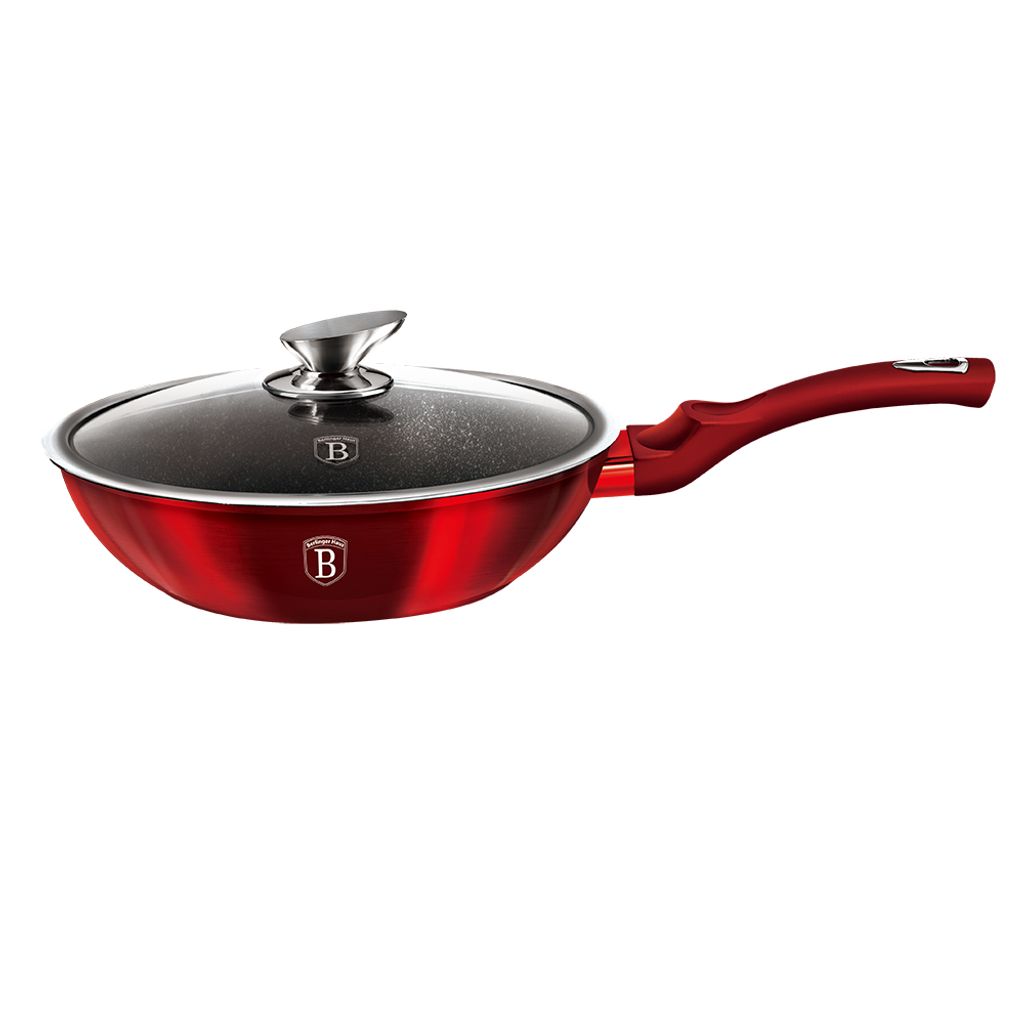 Padella WOK con coperchio con superficie in marmo 28 cm Immagine del prodotto 