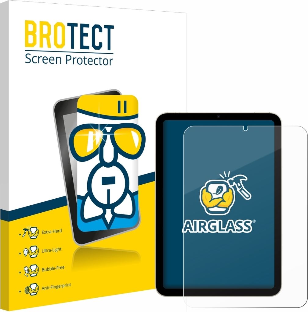 BROTECT Schutzglas für Apple iPad Mini 6 WiFi 2021 Schutzfolie Panzer Folie Glas Display Schutz klar
