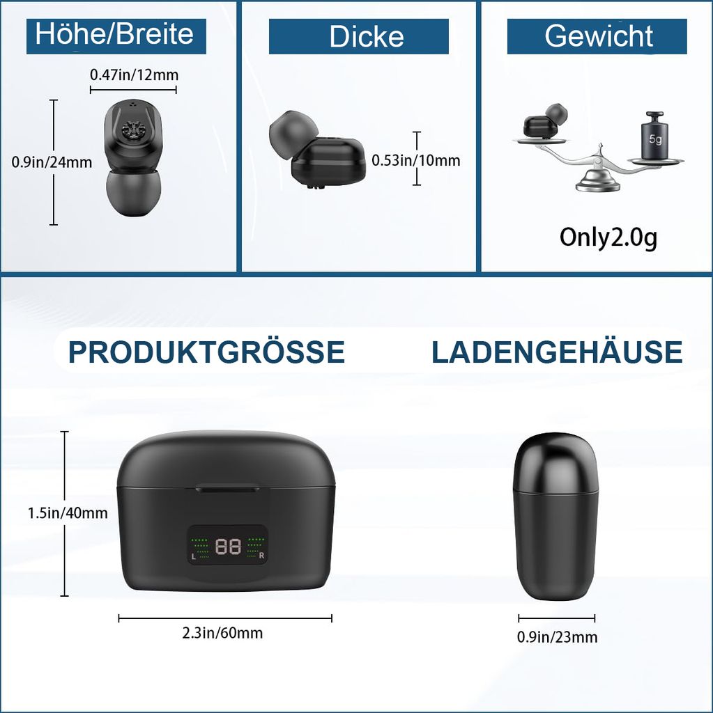 Hörverstärker Wiederaufladbare Hörgeräte mit Produktbild 5