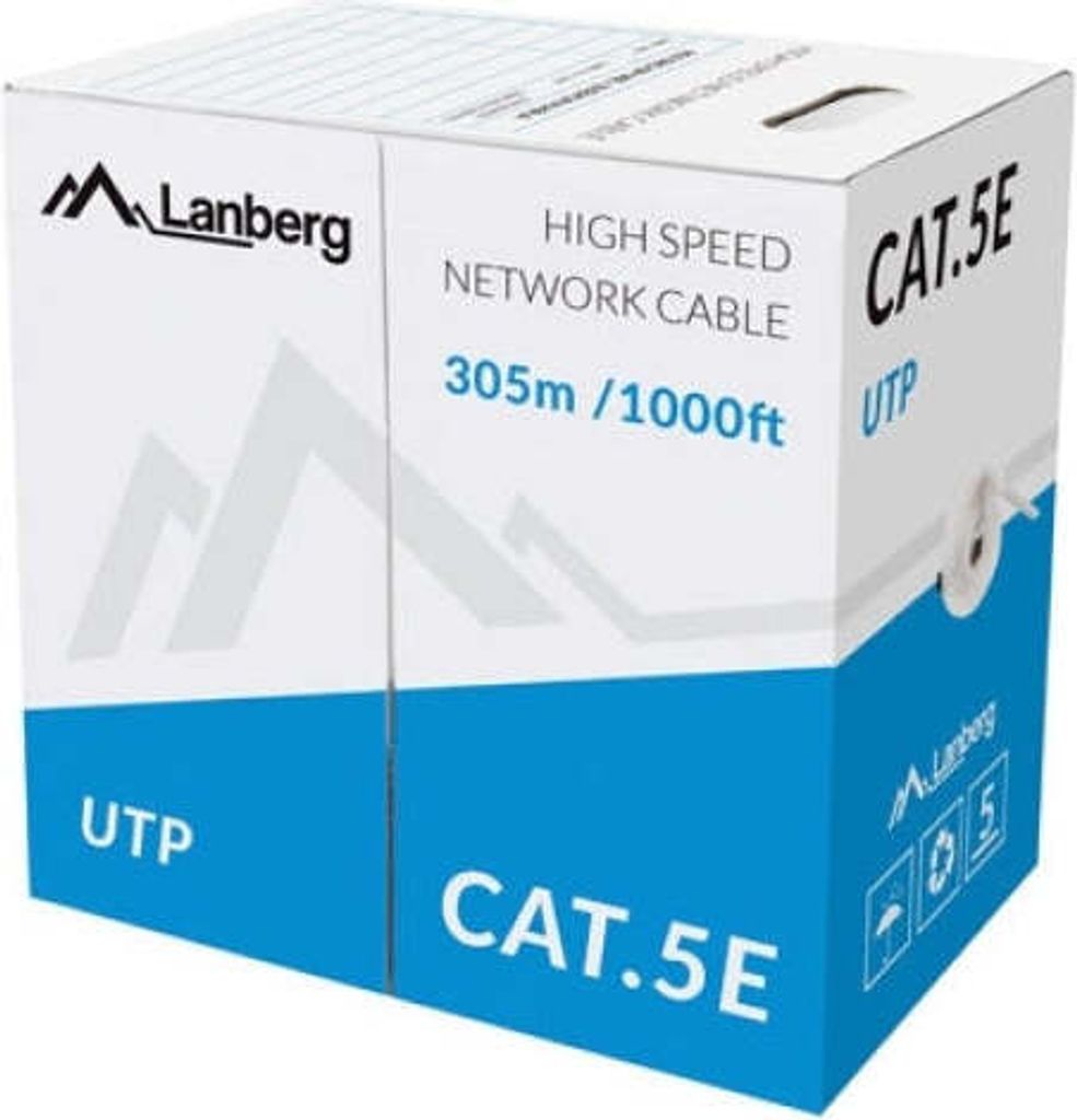 Lanberg LCU5-10CC-0305-S, 305 m, U/UTP (UTP), Šedá Obrázek produktu 