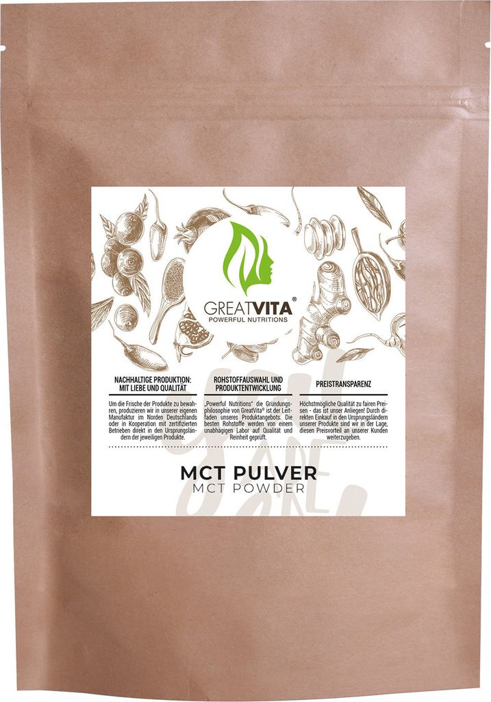 GreatVita MCT Pulver 75% ent., 800g Produktbild 