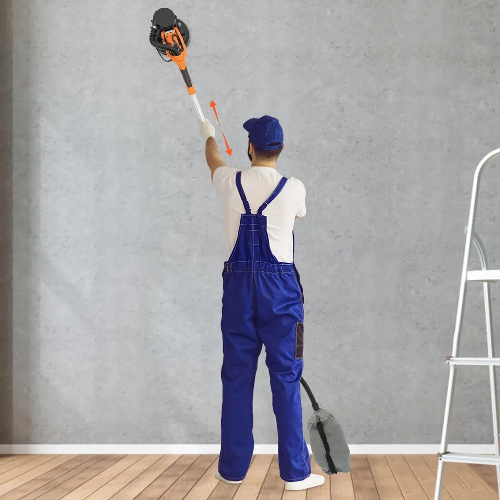 Ponceuse mur et plafond extensible pour rénovation intérieure et enduits