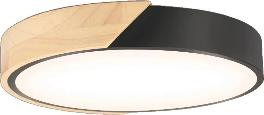 Plafonnier LED Bois 30x30x5cm Blanc Chaud pour Éclairage Économe