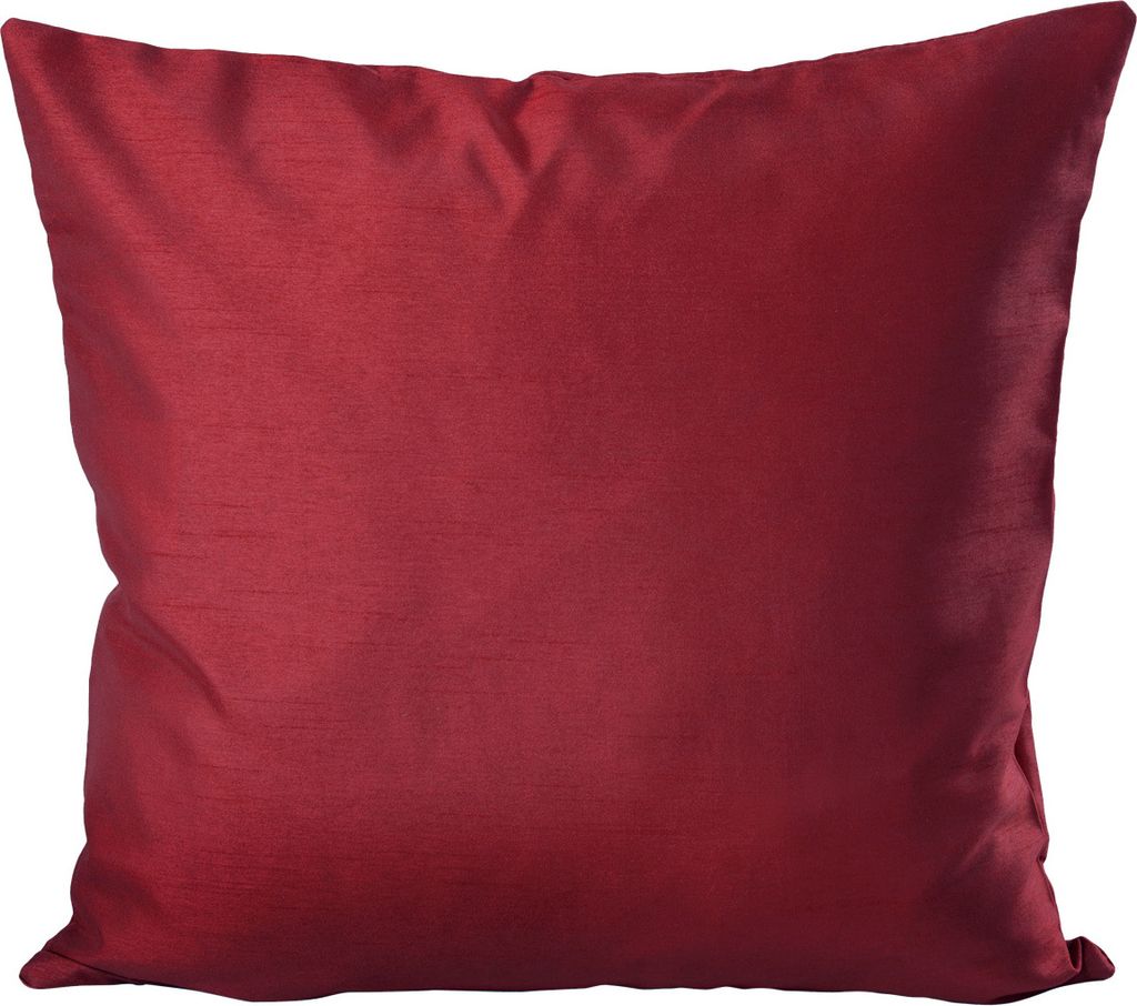 Kissenhülle Wildseide Optik uni 60x60 cm bordeaux Produktbild 