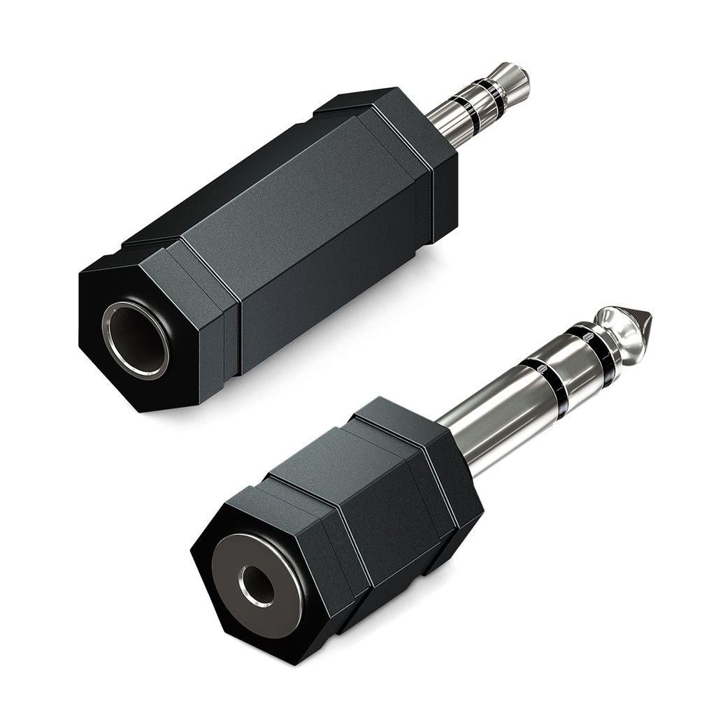 Adapter 6,3mm Klinke Kupplung Buchse Stereo auf 3,5mm Kopfhörer Stecker Mono 