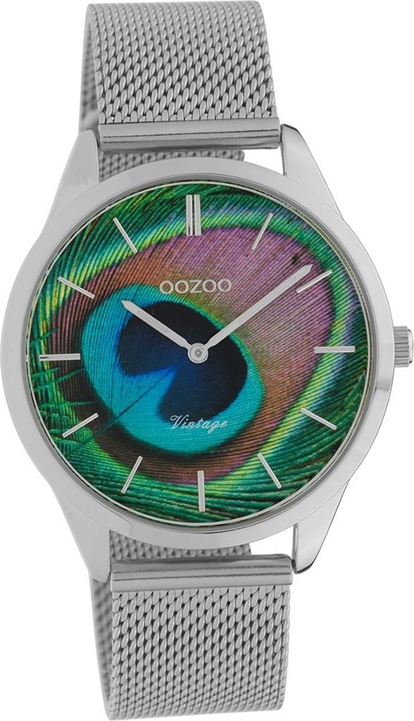 Oozoo Edelstahl Damen Uhr C10250 Quarzuhr Armband silber Vintage Series D2UOC10250
