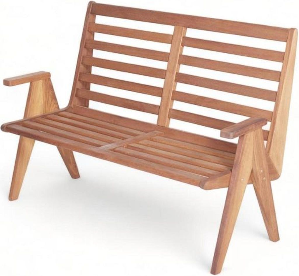 Gartenbank Braun Bank Sitzbank Holzbank Designbank Balkon Terrasse Garten