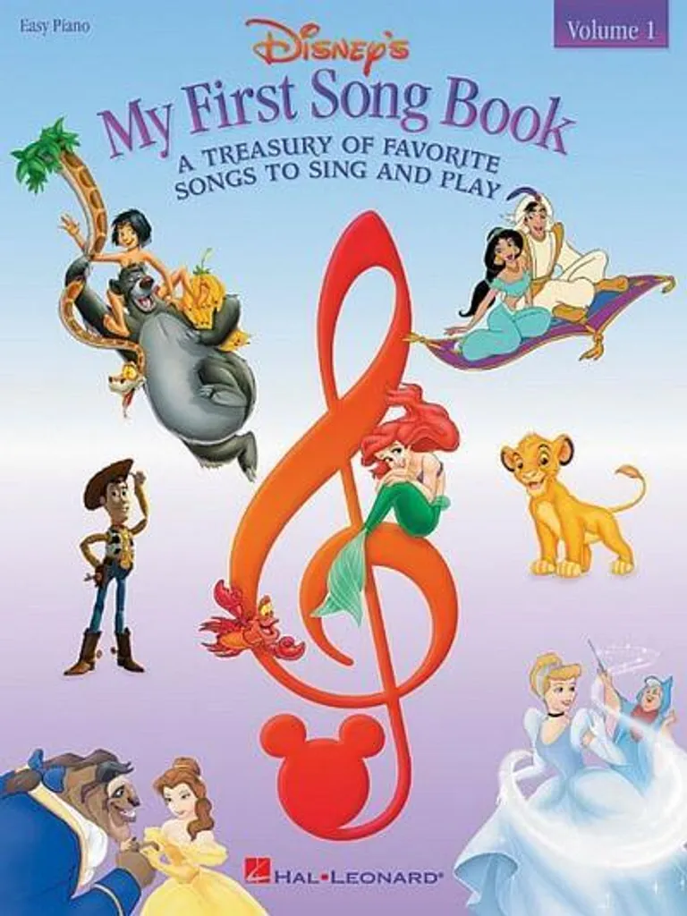Disney My First Songbook avec Partitions Simplifiées et Illustrées