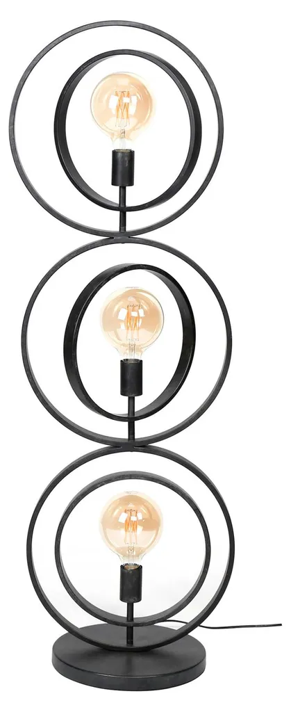 Lampadaire de salon design noir FURNLUX Turn Around 40 cm pour séjour