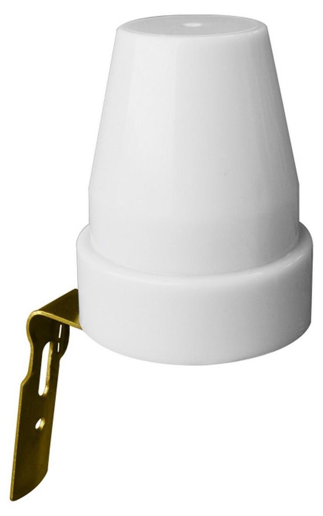 Alcapower Dämmerungsschalter 10A IP44, automatische Lichtsteuerung 230V AC, einstellbare Schwelle 5-50 Lux, robust und zuverlässig.