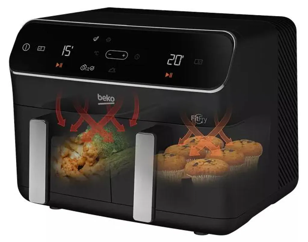 Friteuse sans Huile Beko Double Compartiment 2400W - 8 Programmes - 9