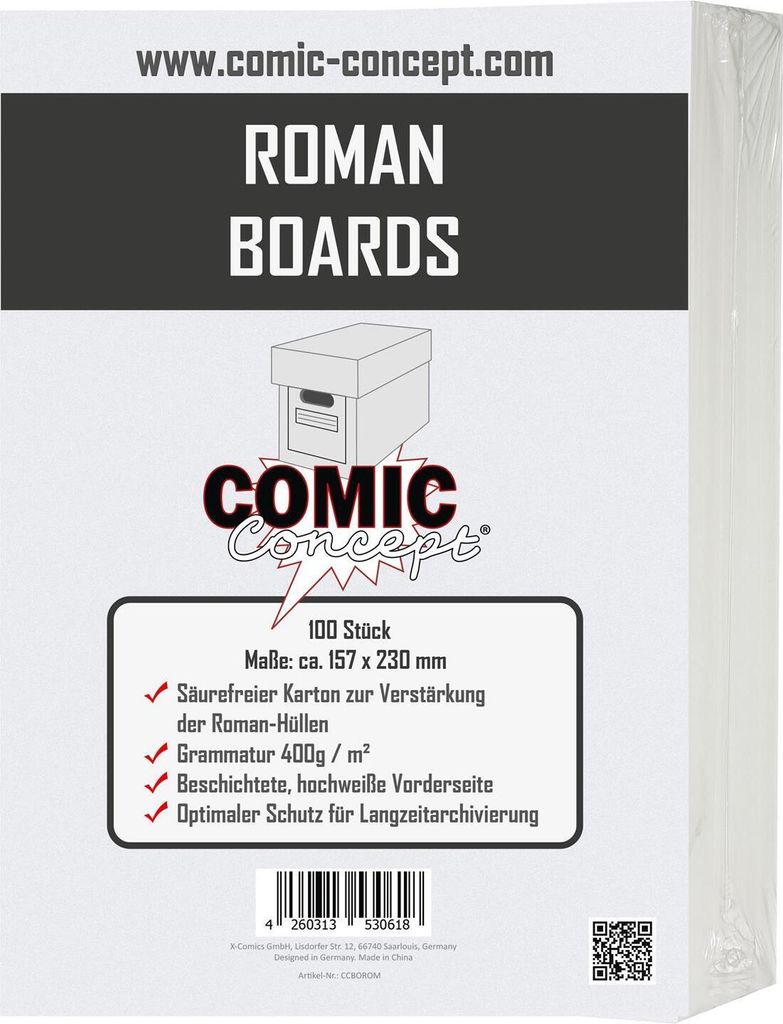 Comic Concept Roman Boards (157 x 230 mm) (100 Stück) Produktbild 